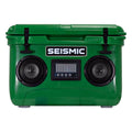 SC37WS-Green - 37 Quart Green Hard Cooler Box with Built-In Bluetooth Speakers