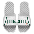 Men's ISlide  White Miami Hurricanes Basketball Jersey Pack Slide Sandals